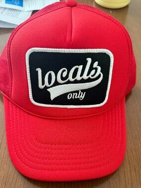 Friday Feelin Locals Only Script Trucker Hat
